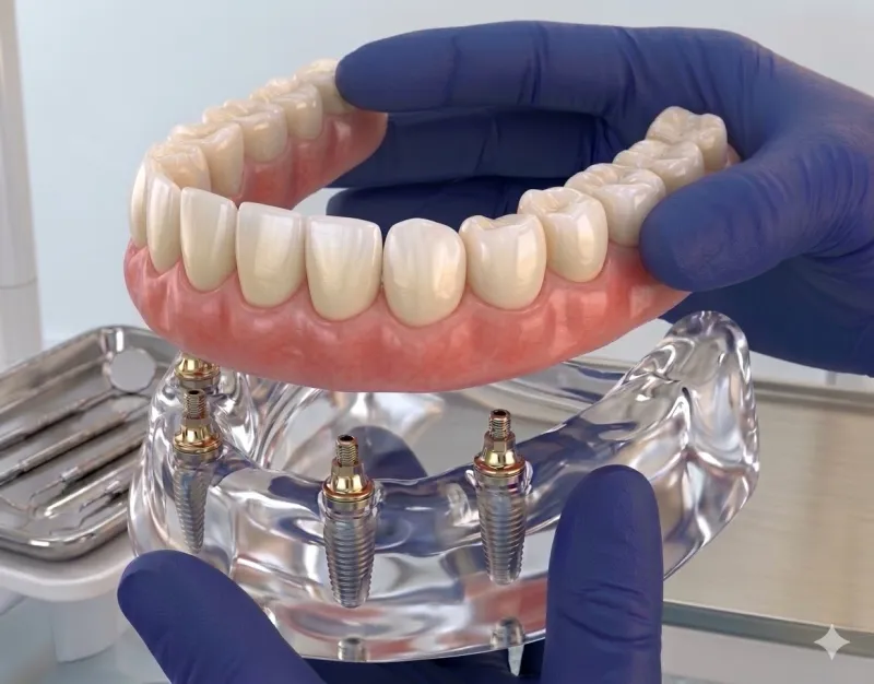 Prótesis removible sobre implantes